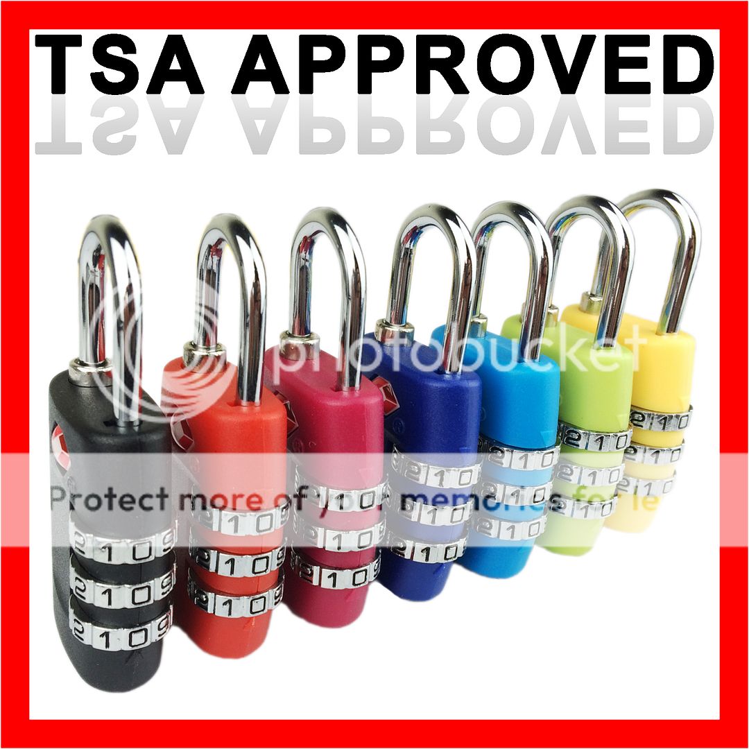 Suitcase Travel PadLock with TSA Approved Combination Luggage Bag Lock